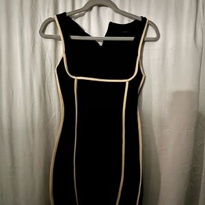 Elegant Black and Cream Dress